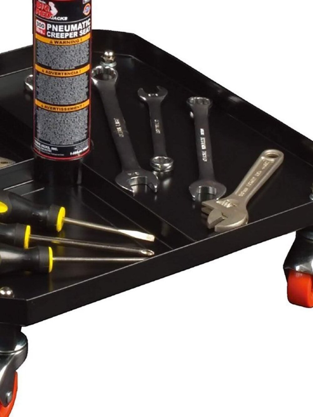 TR6350 Rolling Pneumatic Creeper Garage/Shop Seat: Padded Adjustable Mechanic St - Picture 4 of 7
